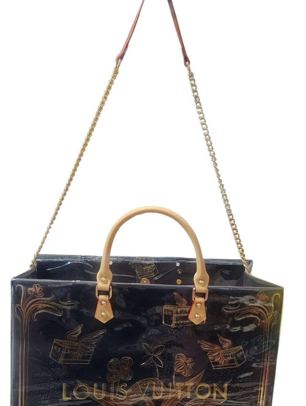 LV Le Voyage Des Lumières Tote with Turquoise Scarf - Picture 10 of 14